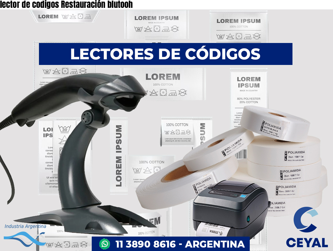 lector de codigos Restauración blutooh