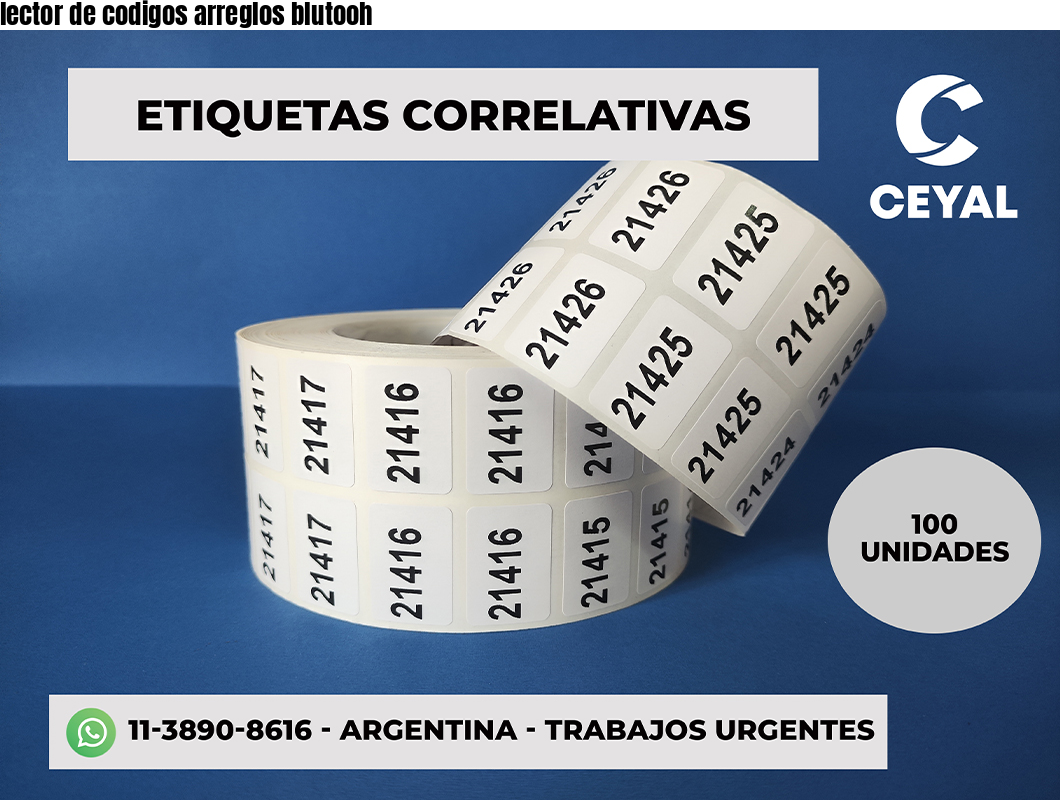 lector de codigos arreglos blutooh
