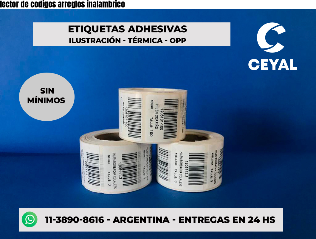 lector de codigos arreglos inalambrico