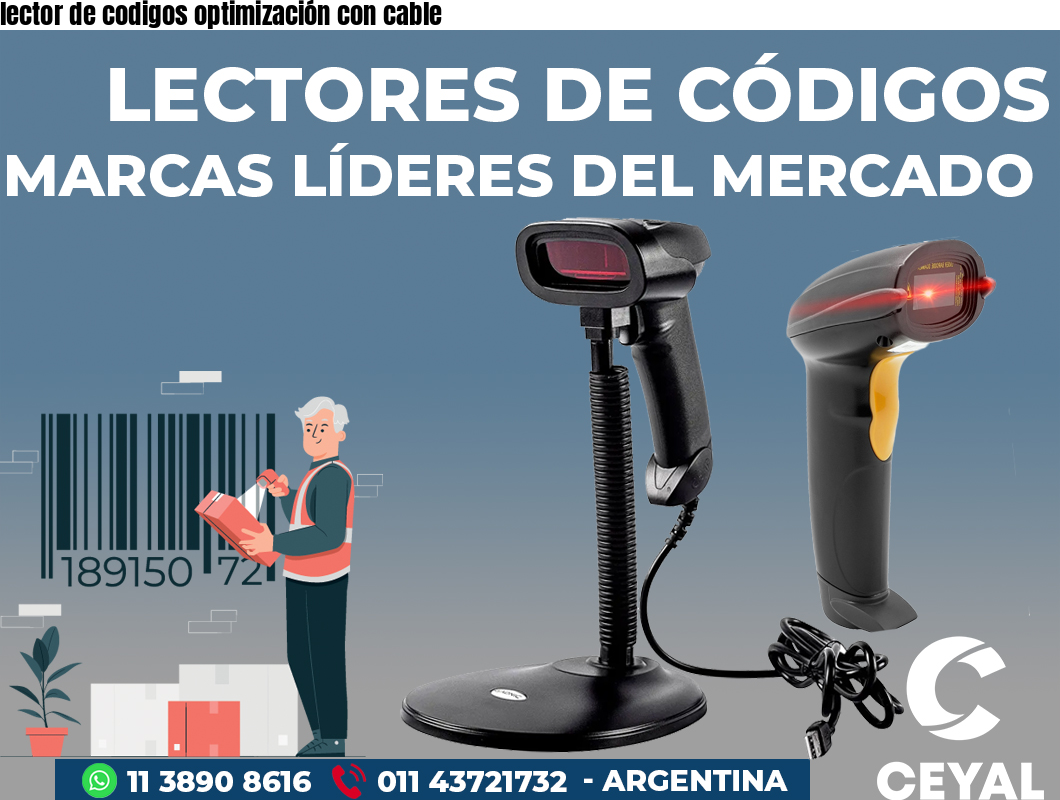 lector de codigos optimización con cable