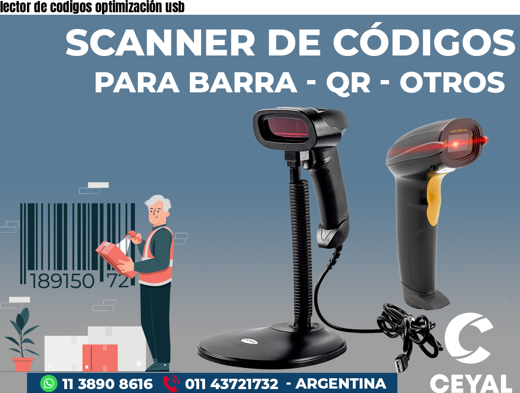 lector de codigos optimización usb