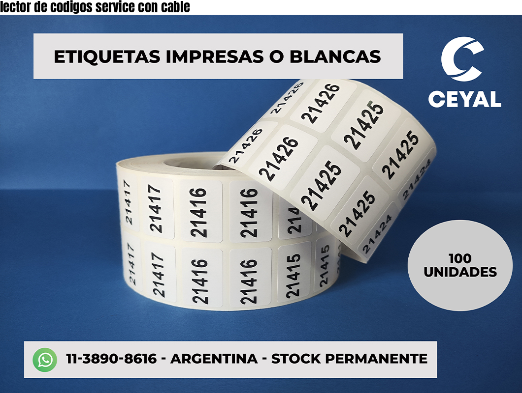 lector de codigos service con cable