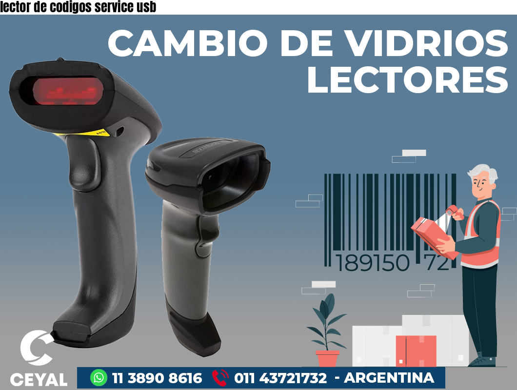 lector de codigos service usb