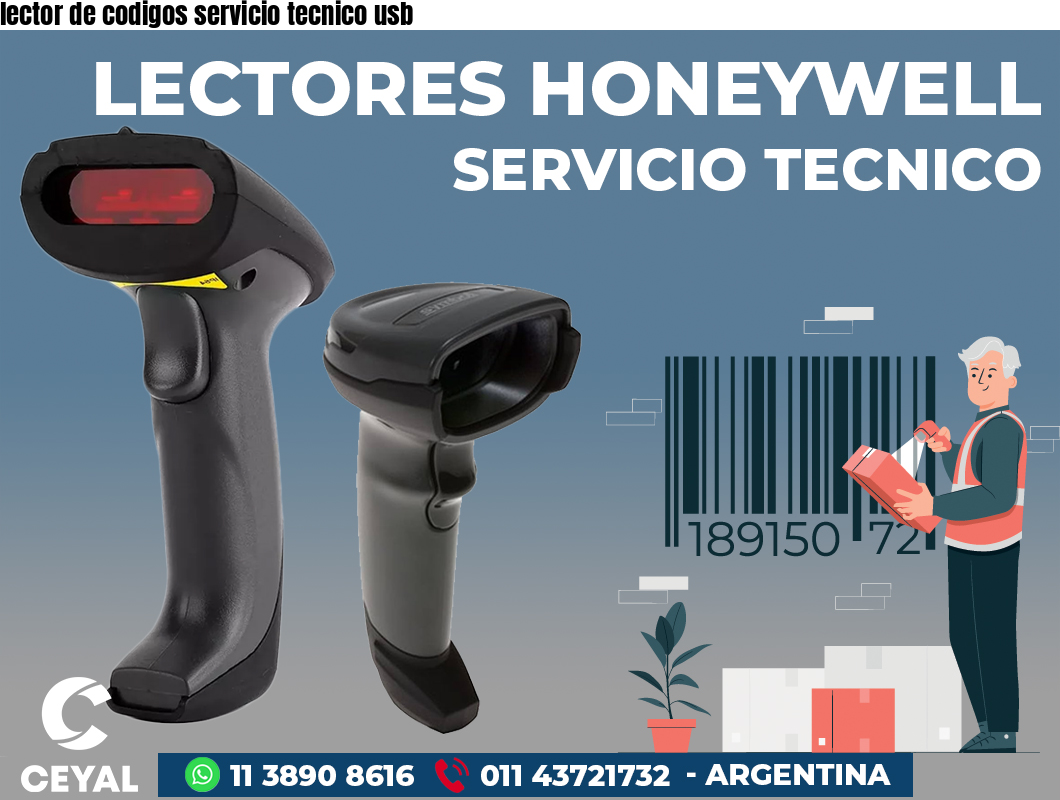 lector de codigos servicio tecnico usb