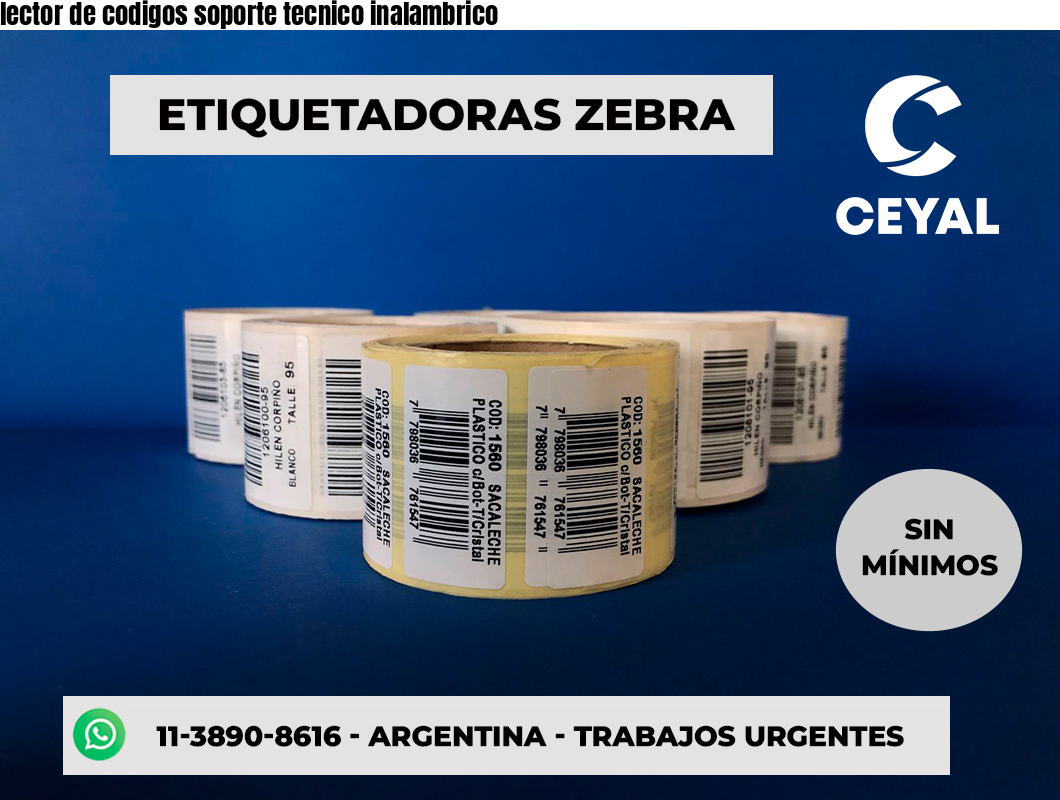 lector de codigos soporte tecnico inalambrico