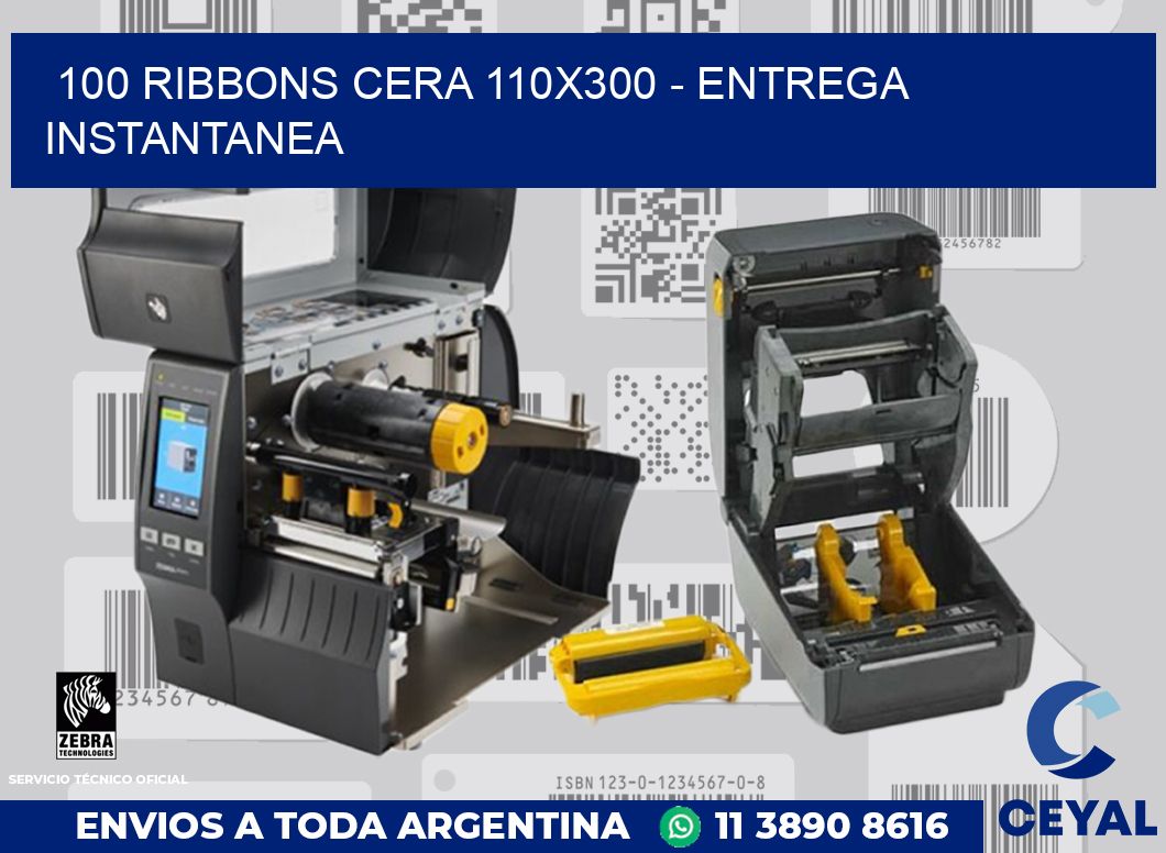 100 Ribbons cera 110x300 - entrega instantanea