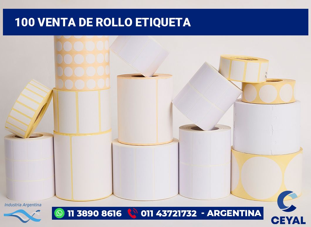 100 Venta de rollo etiqueta