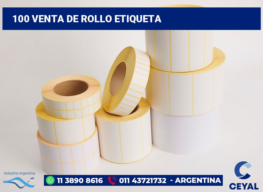 100 Venta de rollo etiqueta