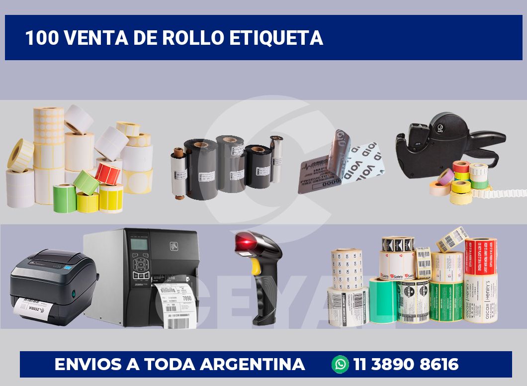 100 Venta de rollo etiqueta