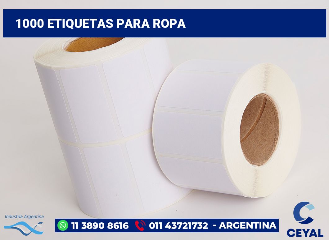 1000 Etiquetas para ropa