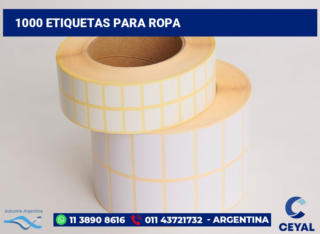 1000 Etiquetas para ropa