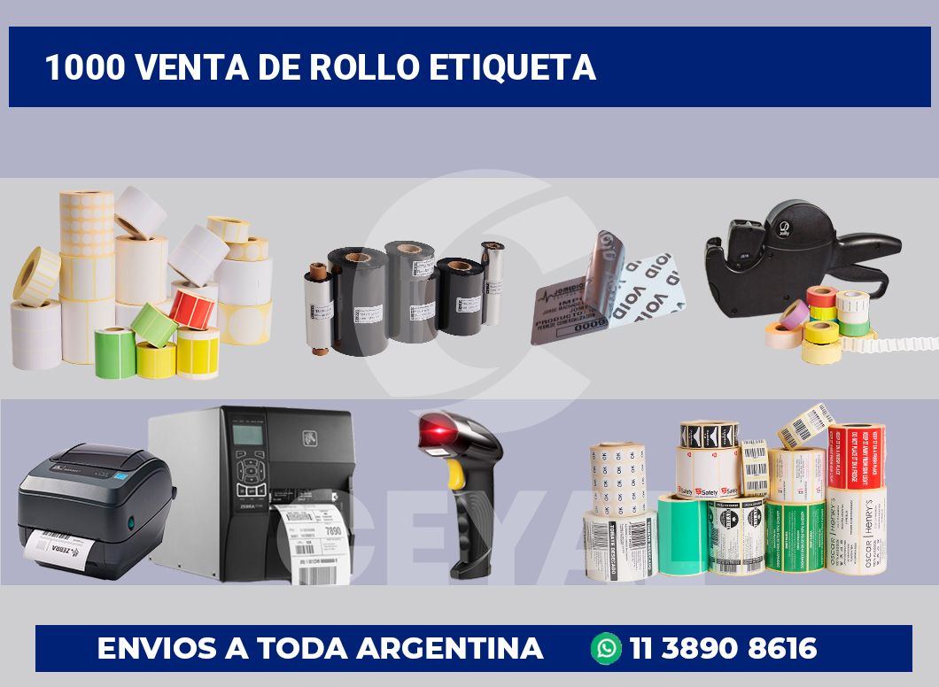 1000 Venta de rollo etiqueta