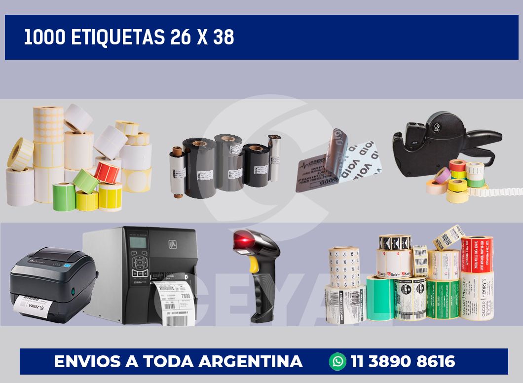1000 etiquetas 26 x 38