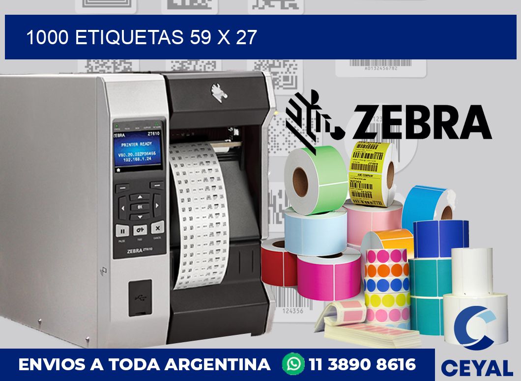 1000 etiquetas 59 x 27