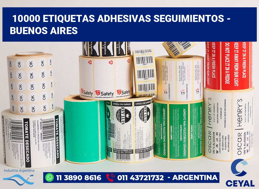 10000 Etiquetas adhesivas seguimientos - buenos aires