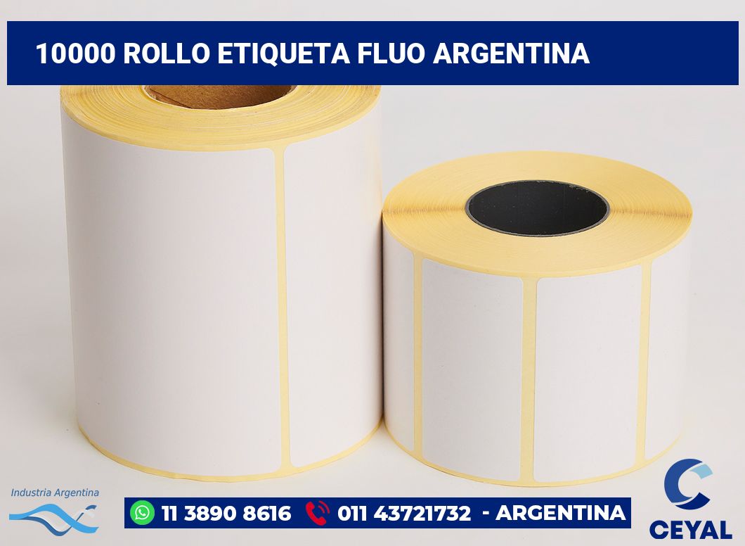 10000 Rollo etiqueta fluo argentina