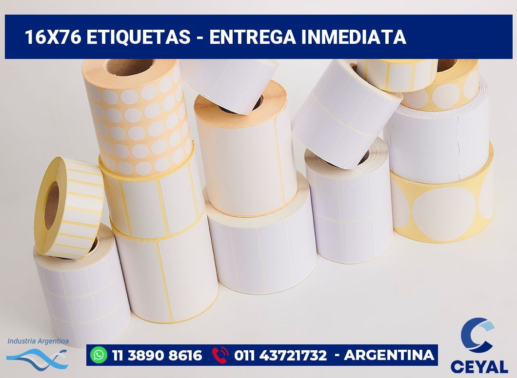 16×76 Etiquetas
