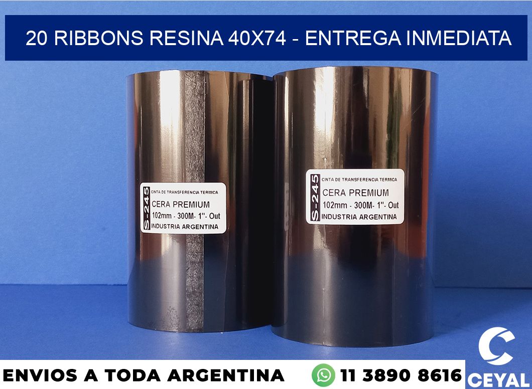 20 Ribbons resina 40×74 – Entrega inmediata