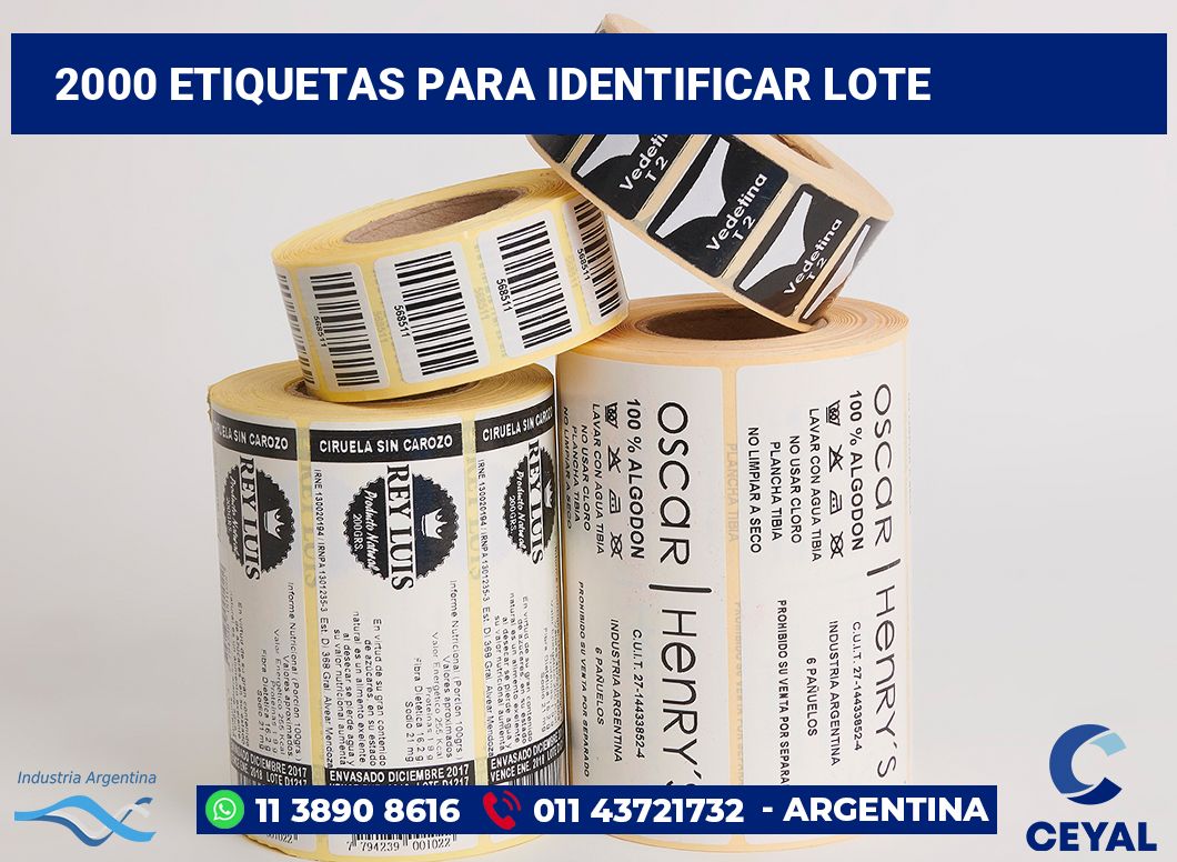 2000 Etiquetas para identificar lote