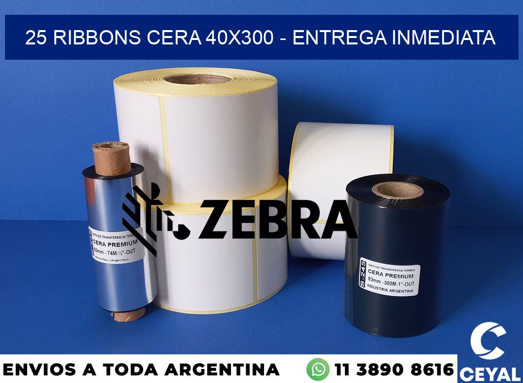 25 Ribbons cera 40x300 - Entrega inmediata