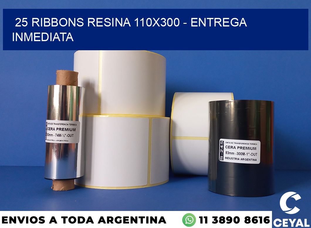 25 Ribbons resina 110×300 – Entrega inmediata