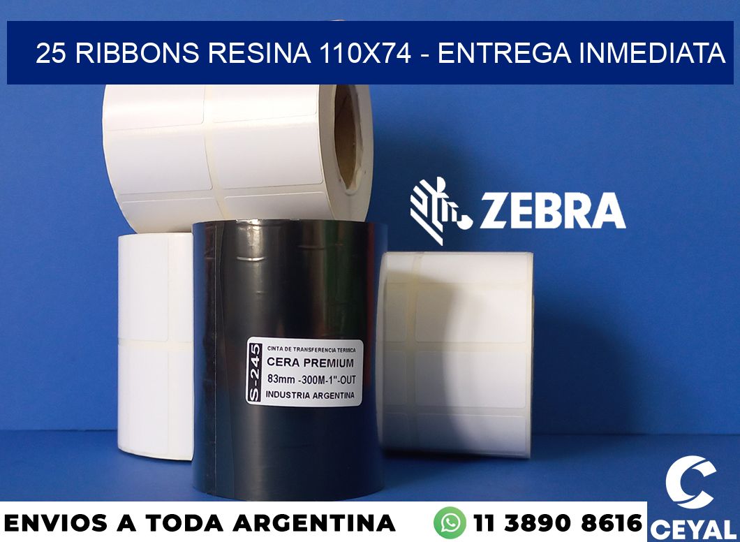 25 Ribbons resina 110x74 - Entrega inmediata