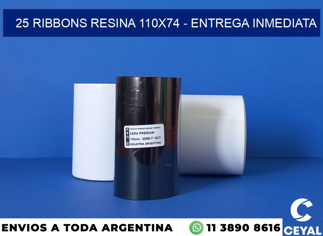 25 Ribbons resina 110×74 – Entrega inmediata