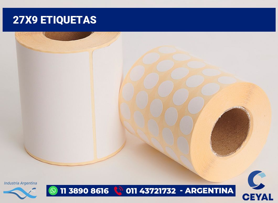 27x9 Etiquetas