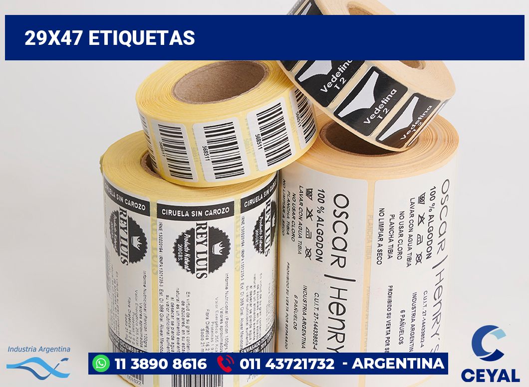 29x47 Etiquetas
