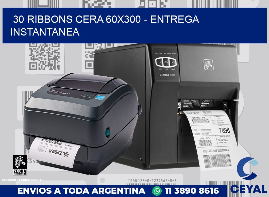 30 Ribbons cera 60x300 - entrega instantanea