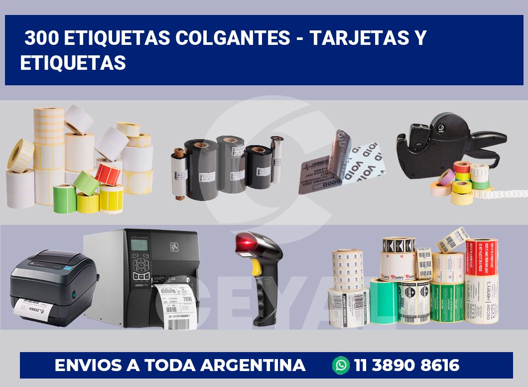 300 Etiquetas colgantes – tarjetas y etiquetas