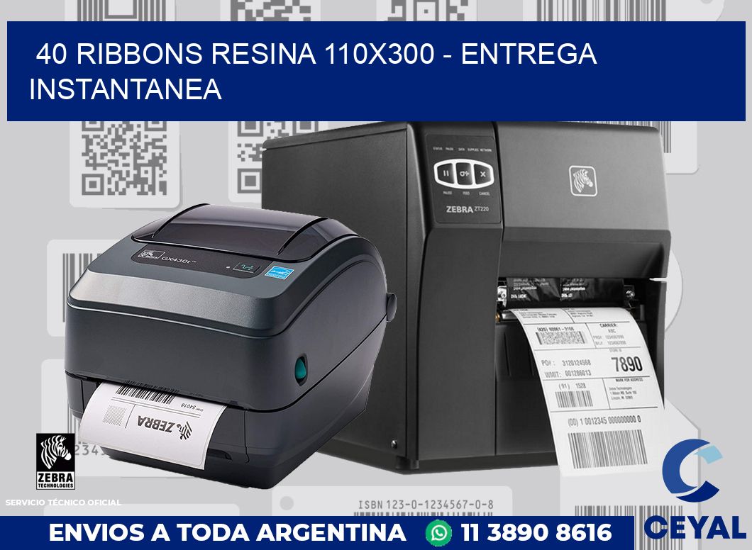 40 Ribbons resina 110x300 - entrega instantanea