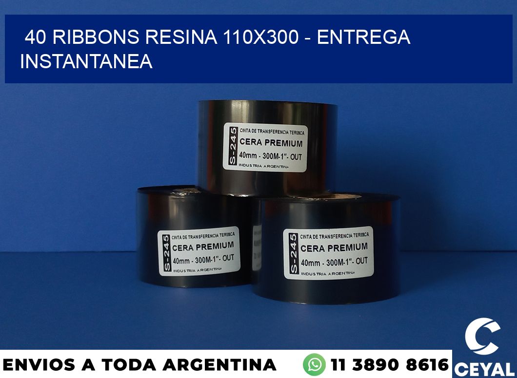 40 Ribbons resina 110×300 – entrega instantanea