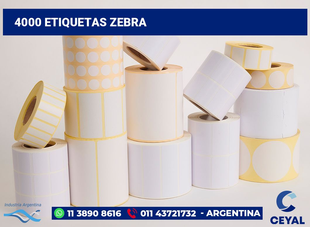 4000 Etiquetas zebra