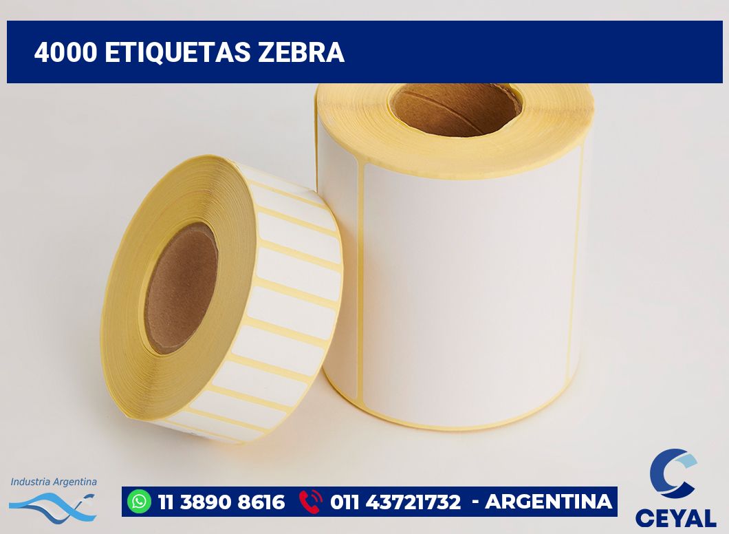 4000 Etiquetas zebra