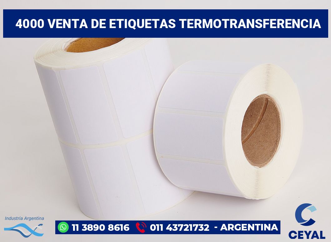 4000 Venta de etiquetas termotransferencia