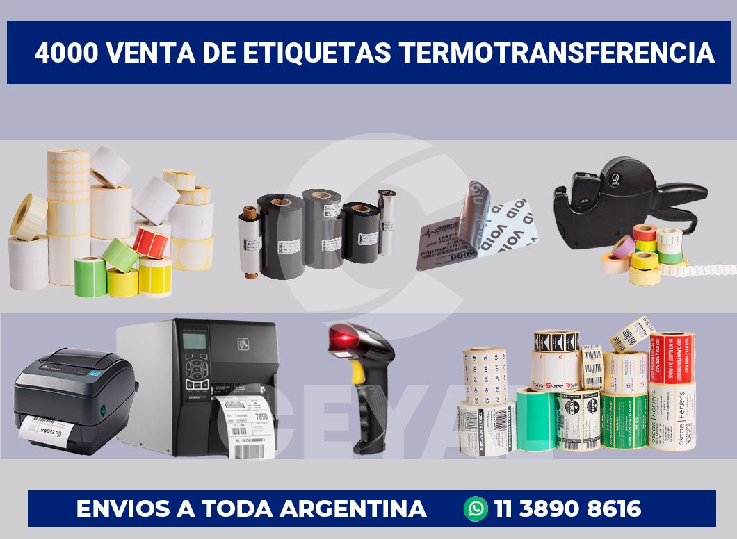 4000 Venta de etiquetas termotransferencia