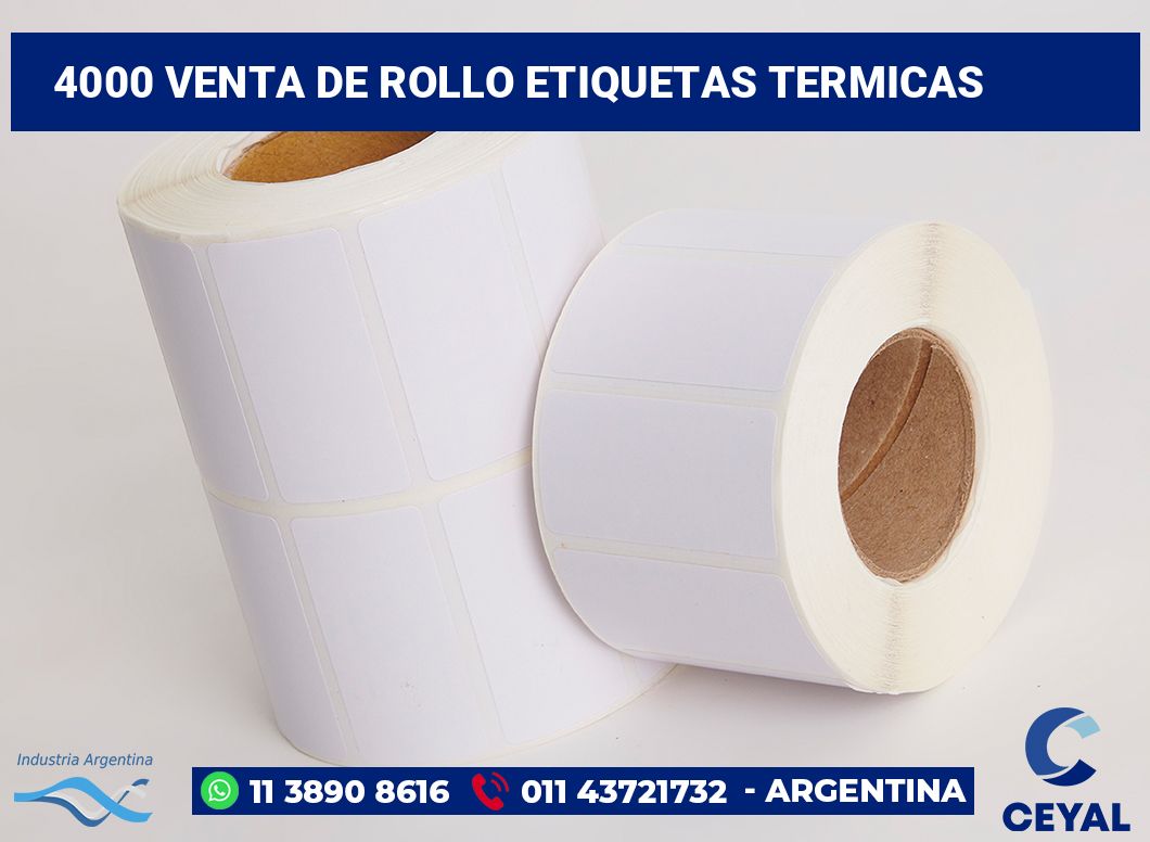 4000 Venta de rollo etiquetas termicas