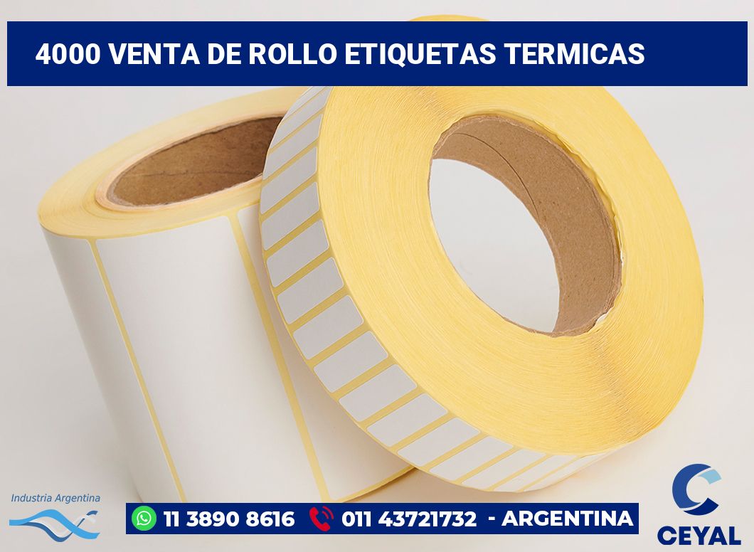 4000 Venta de rollo etiquetas termicas