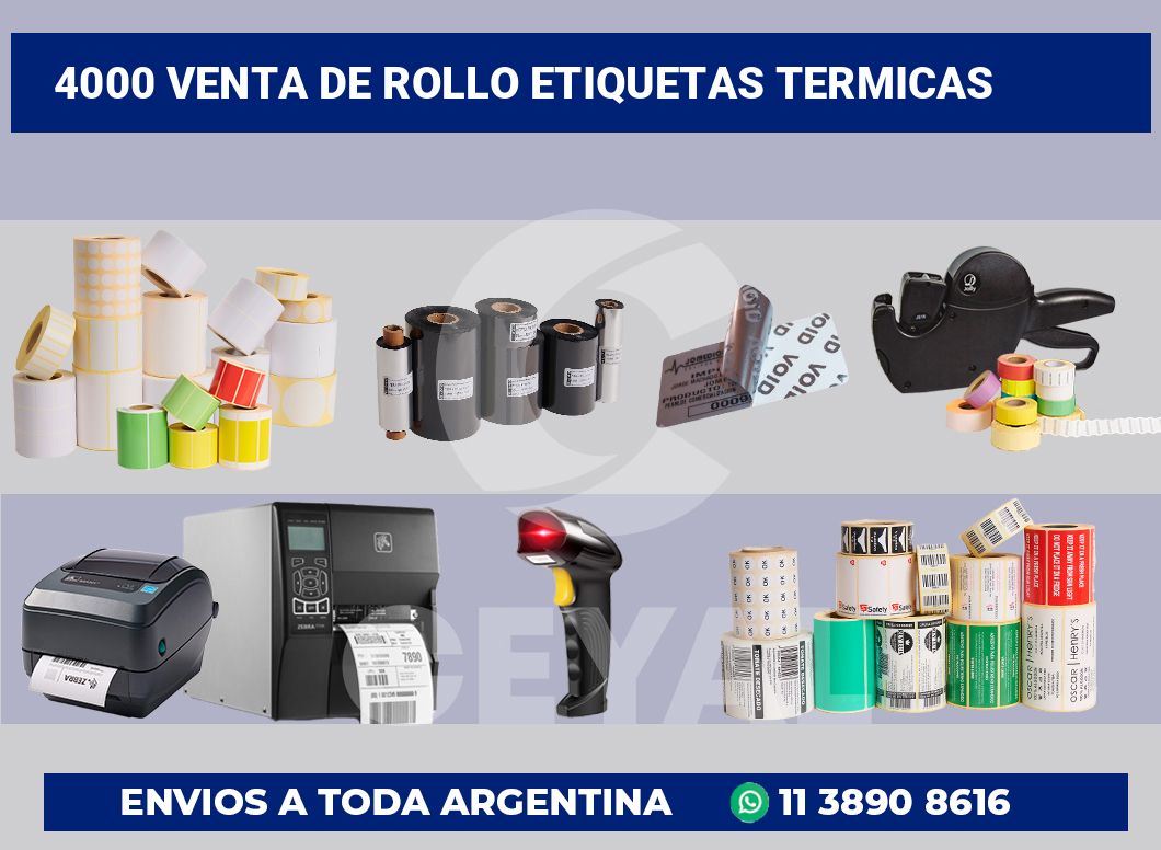 4000 Venta de rollo etiquetas termicas