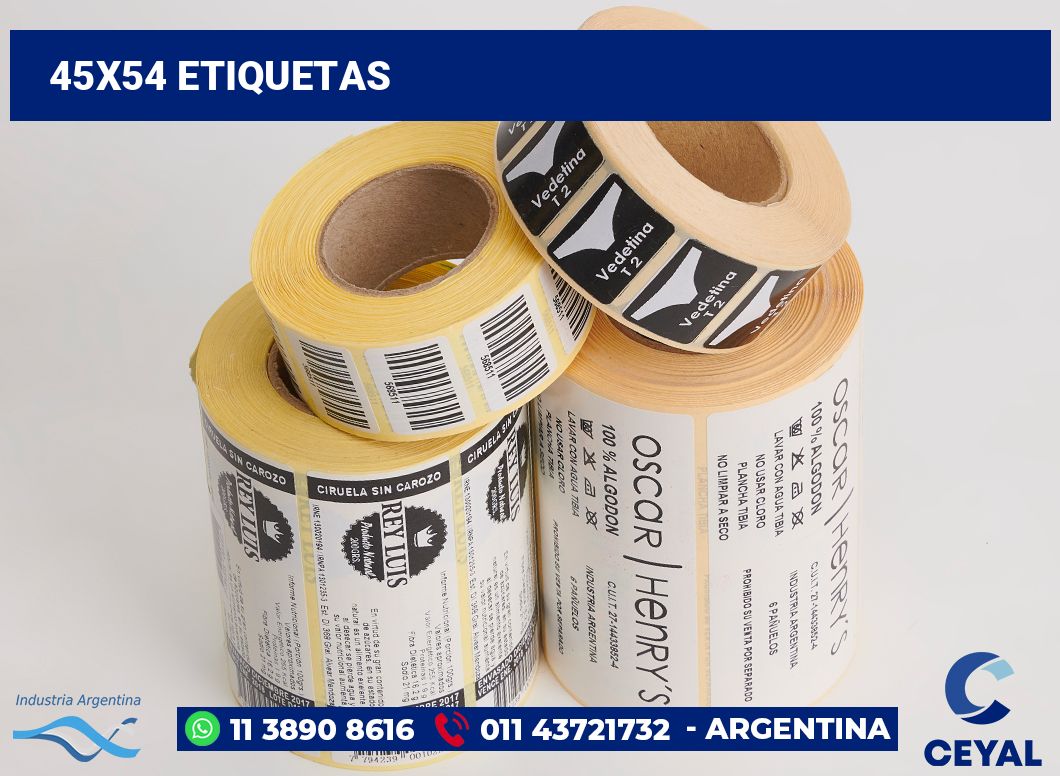 45x54 Etiquetas