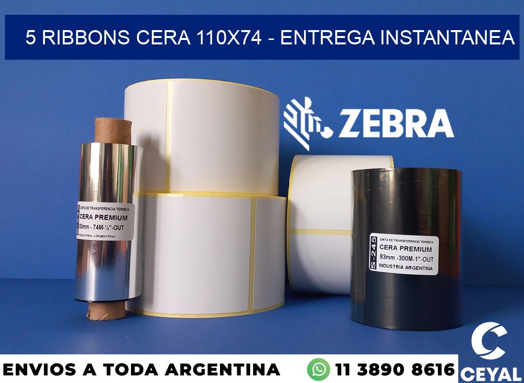 5 Ribbons cera 110x74 - entrega instantanea