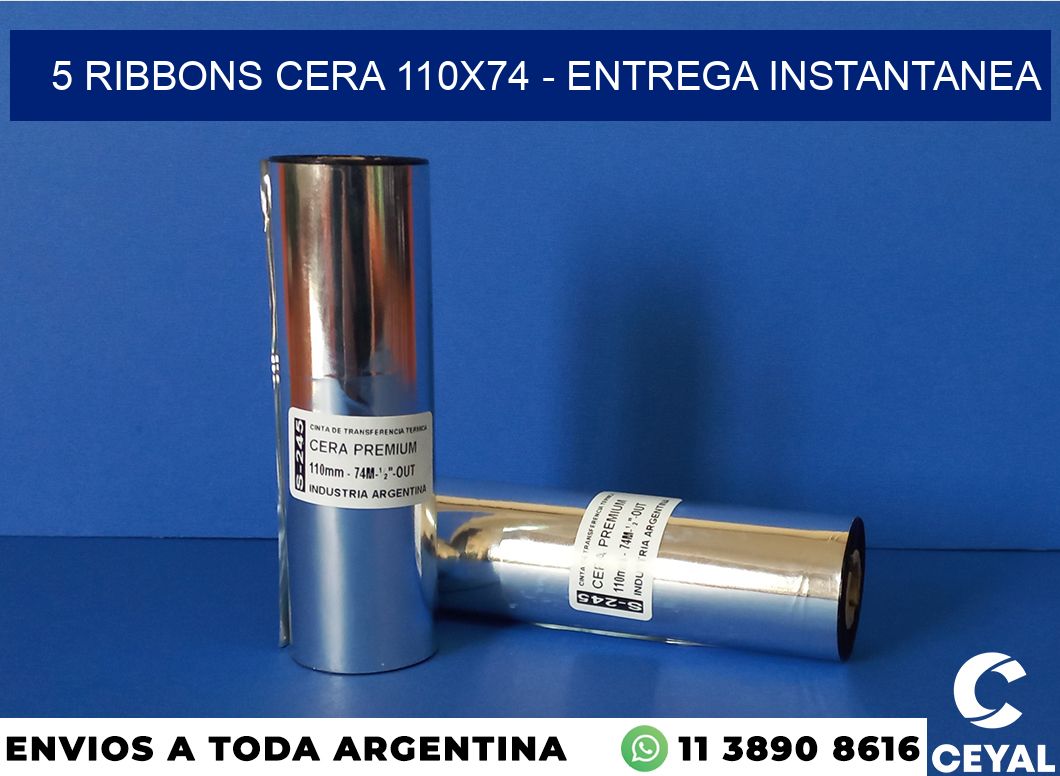 5 Ribbons cera 110×74 – entrega instantanea