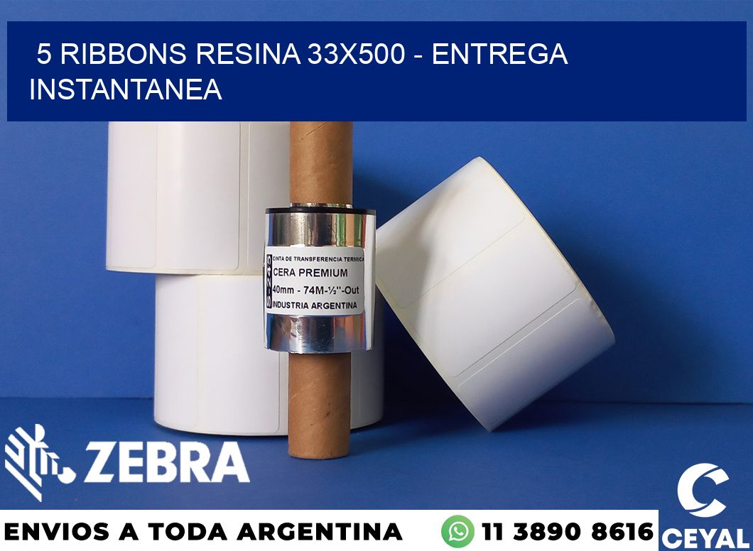 5 Ribbons resina 33x500 - entrega instantanea