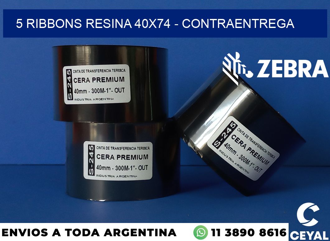 5 Ribbons resina 40x74 - contraentrega
