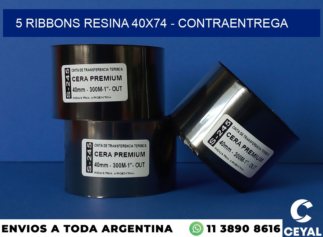 5 Ribbons resina 40×74 – contraentrega