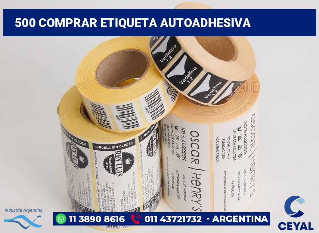 500 Comprar etiqueta autoadhesiva