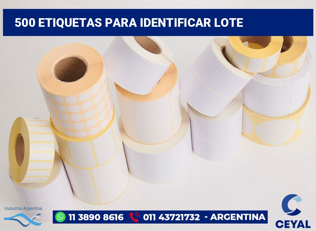 500 Etiquetas para identificar lote
