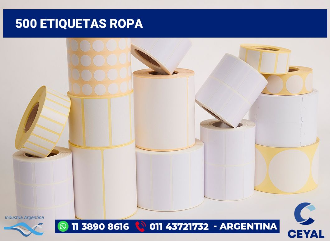 500 Etiquetas ropa