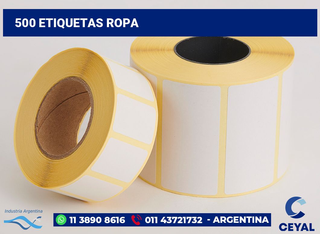 500 Etiquetas ropa